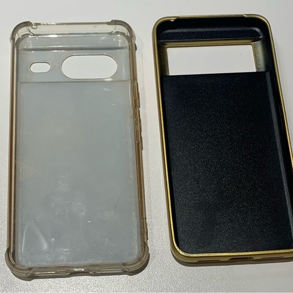 Gold Glitter and Blue Patterned Phone Cases - Picture 2 of 2